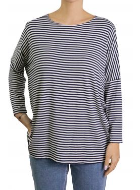 maglia a righe con scollo a barca 